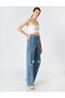 High Waist Knees Ripped Jeans - Longer Straight Fit Jean - 2