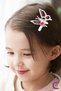 2-Piece Retro Swinging Metal Butterfly Buckle with Beads Gold Silver - Butterfly Hair Clip with Movable Wings - 2