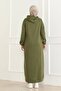 Combed Cotton Embroidered Sports Dress /E0501 - Khaki - 3