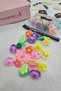 Set of 20 Soft, Non-Hurting Baby Girl Towel Rubber Buckle Set - Colorful Children's Elastic Hair Clip