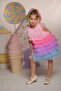 Sleeveless Layered Colorful Tulle Special Occasion Dress 2108 - 3