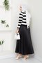 Women's Knitwear Cardigan Pleated Skirt Set - Black - 2