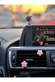 2Pcs Dark Pink Floral Pattern Automobile Air Conditioning Decoration - 7