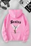 Unisex Women Men's Boston Pigeon Printed Custom Design Printed Hooded Sweatshirt