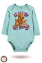 100% Cotton 3-Piece Organic Printed Snap Fastener Baby Bodysuit - 3