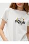 Printed T-Shirt Short Sleeve Crew Neck Cotton - 5