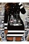 Women's Long Sleeve Crew Neck Snowman Print Diver Christmas Dress