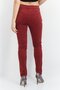 Women Skinny Fit Plain Jeans, Maroon - 4