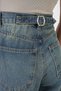 6689 Women's High Waist Baggy Jeans - Indigo - 4
