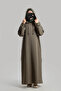 Plain Hooded Cotton Dress - 3