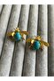 Vintage Model Design Bee Earrings with Blue Stone - 5
