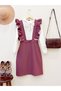 Dried Rose Crepe Salopette Skirt - 3