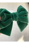 Buckle.Green Velvet Ribbon, Bow-Tie Style, Automatic Buckle. - 5