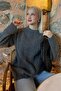 Women's Crew Neck Wool Look Knitwear Sweater