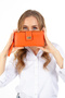 Women's Orange Soft Texture Phone Holder Card Holder and Wallet - 6