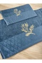 Gold Processing Embroidered Velvet Dowry 1 Piece 50X90 Hand Face Towel 1 Piece 30X50 Kitchen Towel