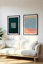 Wooden Black Framed 2 Piece Set Painting Huhu55 - Double Painting Set Black Frame