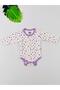 3-Piece 100% Cotton Heart Patterned Long Sleeve Baby Girl Bodysuit - 5