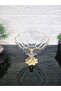 Flower Model Salad Bowl & Fruit Bowl Cast Gold Semerkand with Stands - 2