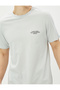 Slogan Printed T-Shirt Crew Neck Slim Fit Cotton - 5