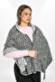 Knitwear Shoulder Shawl Double Sided - Neck Shawl - Special Occasion Shoulder Shawl - Winter Shawl - Gray - Nude - 2