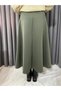 Women's Scuba Fabric Puff Flared Hijab and Casual Skirt Length:94-95Cm - 4