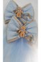 Newborn Baby Boy and Pregnant Bow Set Blue/Tan