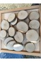 10 Pieces of Wooden Oak and Pine Wood Slices Natural Coasters and School Event and Candle Holder Diameter: 6-10 cm - 4