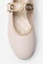 Krakow Beige Matte Accessory Detail Flat Sole Women's Ballerinas - 7
