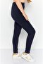 Women Regular Fit Plain Sweatpants, Navy - 3