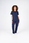 Modern Classic Terikoton Navy Blue Medical Nurse Uniform and Doctor Uniform Suit-Colorless - 2