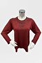 Women's Tile Large Size Stoned Viscose Mother Combed Cotton Blouse