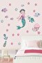 Mermaid Fishes And Stars Shower Cabin And Wall Sticker Set - 2
