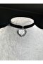 Transparent Heart Velvet Choker