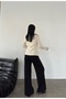 Women's Knitwear Jacket Vest Pants Bottom Top Double Knitwear Set - 6