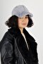 Women's Gray Winter Fur Soft Textured Plush Hat - 4