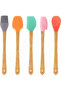 Set of 5 Mini Bamboo Spatulas - Egg Brush - Bamboo Handle - Baby Compatible - 5