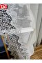 Skirt Appliqué Gray Silver Guipure Ling 1/2 Layer Pleated Tulle Curtain