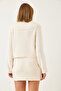 Women's Cream Three-Button Skirted Knitwear Suit 241049 60261261 - 7