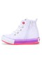 Tinna Lace-Up Baby Girl High-Top Linen Sneakers - 4