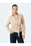 Double Breasted Long Sleeve Shirt with Lacing Detail - 3