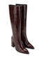 Women's Genuine Leather Claret Red Casual Boots - 2