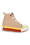 Tinna Lace-Up Boys' High-Rise Linen Sneakers - 3