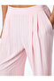 Textured High Waist Wide Leg Pants with Viscose Blend Pockets - 5