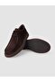 100% Genuine Leather Brown Suede Lace-Up Men's Casual Shoes - 4