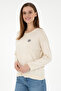 Women's Cream Melange Crew Neck Sweater 50297132-Vr159