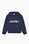 Navy Rhinestone Stone Sweatshirt Hoodie