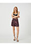 Wide Leg Shorts Floral Pleated Rayon Blended - 2