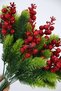 Artificial 5 Branched Glittered Cowl Kokina Pine Bunch New Year Ornament Christmas Flower 5 Kokina - 6