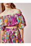 Ethnic Patterned Off-the-Shoulder Blouse - 5